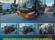 Kepedulian Brimob untuk Generasi Muda, Personel Sat Brimob Polda Sultra Hadirkan Bus Gratis Antar Pelajar ke Sekolah