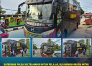 Satbrimob Polda Sultra Hadir untuk Pelajar, Bus Brimob Gratis Antar Anak Sekolah dengan Aman dan Nyaman