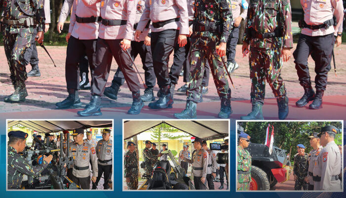 Kapolda Sultra Cek Kesiapan Rantis dan Alsus Sat Brimob pada Gelar Pasukan Welcome Parade