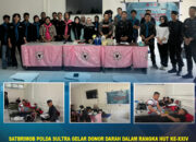 Satbrimob Polda Sultra Gelar Donor Darah dalam Rangka HUT ke-XXIV Mahasiswa Pecinta Alam Universitas Sulawesi Tenggara