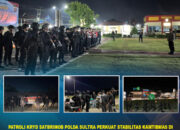Patroli Malam dan Sambang Warga, Personel Batalyon A Pelopor Satbrimob Polda Sultra Jaga Stabilitas Kamtibmas di Kota Kendari