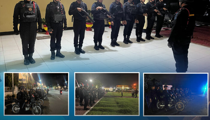 Patroli Skala Besar Brimob Polda Sultra Perkuat Kamtibmas di Wilkum Polresta Kendari