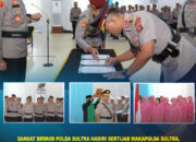 Dansat Brimob Polda Sultra Hadiri Sertijab Wakapolda Sultra, Brigjen Pol. Budi Hermawan Resmi Bertugas