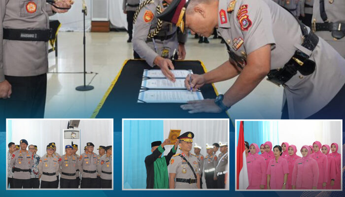 Dansat Brimob Polda Sultra Hadiri Sertijab Wakapolda Sultra, Brigjen Pol. Budi Hermawan Resmi Bertugas