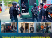 Pengawalan Ketat Tahanan KPK, Personel Gegana Brimob Polda Sultra Pastikan Proses Persidangan Berjalan Aman