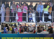 WATER TREATMENT DAN DAPUR LAPANGAN SIAPKAN RIBUAN PORSI MAKANAN DAN MINUMAN GRATIS PADA HUT BHAYANGKARA KE-80