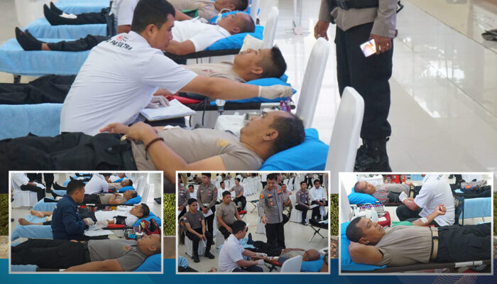 Sambut Hari Bhayangkara ke-80, Personel Sat Brimob Polda Sultra Ikuti Donor Darah untuk Kemanusiaan