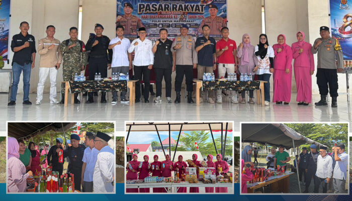 Semarak Hari Bhayangkara ke-80: Batalyon C Pelopor Satbrimob Polda Sultra Gelar Pasar Rakyat di Kolaka