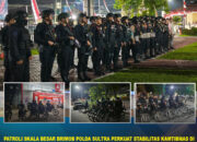 Patroli Skala Besar Brimob Polda Sultra Perkuat Stabilitas Kamtibmas di Wilayah Hukum Polresta Kendari pada Malam Hari