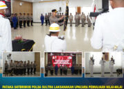 Pataka Satbrimob Polda Sultra Laksanakan Upacara Pemuliaan Nilai-Nilai Tribrata dalam Rangka HUT Bhayangkara ke-80 Tahun 2026
