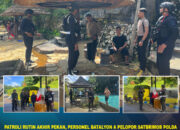 Patroli Rutin Akhir Pekan, Personel Batalyon A Pelopor Satbrimob Polda Sultra Jaga Keamanan Kawasan Wisata Kota Kendari