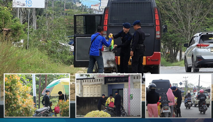 Wujud Kepedulian kepada Sesama, Personel Sat Brimob Polda Sultra Gelar Jumat Berkah dengan Membagikan Sembako kepada Masyarakat Kurang Mampu di Kota Kendari