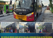 Bus Sekolah Brimob Hadir untuk Pelajar, Satbrimob Polda Sultra Wujudkan Kepedulian terhadap Dunia Pendidikan