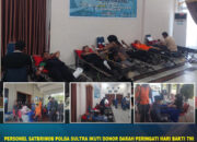 Personel Satbrimob Polda Sultra Ikuti Donor Darah Peringati Hari Bakti TNI AU ke-79, Wujud Sinergi dan Kepedulian Kemanusiaan