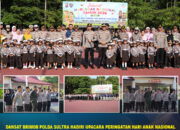 Dansat Brimob Polda Sultra Hadiri Upacara Peringatan Hari Anak Nasional Tahun 2026 yang Dipimpin Langsung Kapolda Sultra
