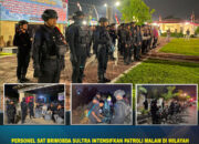 Personel Sat Brimob Polda Sultra Intensifkan Patroli Malam di Wilayah Hukum Polres Kendari, Wujudkan Situasi Kamtibmas yang Aman dan Kondusif
