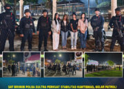 Sat Brimob Polda Sultra Perkuat Stabilitas Kamtibmas, Gelar Patroli Skala Besar di Wilayah Hukum Polresta Kendari