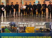 Detasemen Gegana Satbrimob Polda Sultra Laksanakan Sterilisasi Hotel Claro Kendari, Pastikan Sidang Majelis Sinode XIX GEPSULTRA Berlangsung Aman dan Kondusif