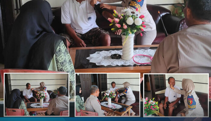 Wujud Kepedulian Institusi, Seksi Kesjas Satbrimob Polda Sultra Laksanakan Home Visit kepada Personel yang Mengalami Stroke