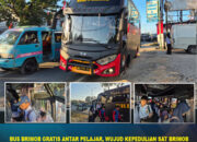 Bus Brimob Gratis Antar Pelajar, Wujud Kepedulian Sat Brimob Polda Sultra dalam Mendukung Pendidikan Generasi Bangsa