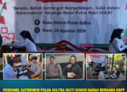 Personel Satbrimob Polda Sultra Ikuti Donor Darah Bersama KBPP Polri dalam Rangka HUT ke-81 Kemerdekaan RI
