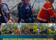 Danyon A Pelopor Pimpin Penanganan Karhutla di Desa Lalowiu