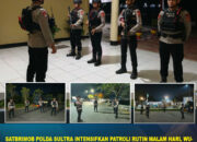 Satbrimob Polda Sultra Intensifkan Patroli Rutin Malam Hari, Wujudkan Situasi Kamtibmas yang Aman dan Kondusif di Kota Kendari