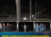Personel Sat Brimob Polda Sultra Ikuti Upacara Ziarah Nasional dan Renungan Suci dalam Rangka HUT ke-81 Republik Indonesia