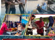 Wujud Kepedulian kepada Masyarakat, Satbrimob Polda Sultra Salurkan Air Bersih dan Kopi Gratis di Kelurahan Tondonggeu