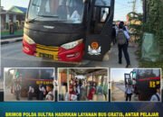 Brimob Polda Sultra Hadirkan Layanan Bus Gratis, Antar Pelajar dengan Aman dan Nyaman