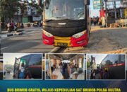Bus Brimob Gratis, Wujud Kepedulian Sat Brimob Polda Sultra Antar Anak Sekolah dengan Aman dan Nyaman