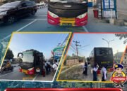 Wujud Kepedulian Polri, Satbrimob Polda Sultra Antar Pelajar Menggunakan Bus Brimob Gratis di Kota Kendari