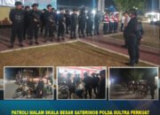 Patroli Malam Skala Besar Satbrimob Polda Sultra Perkuat Keamanan di Wilayah Hukum Polresta Kendari