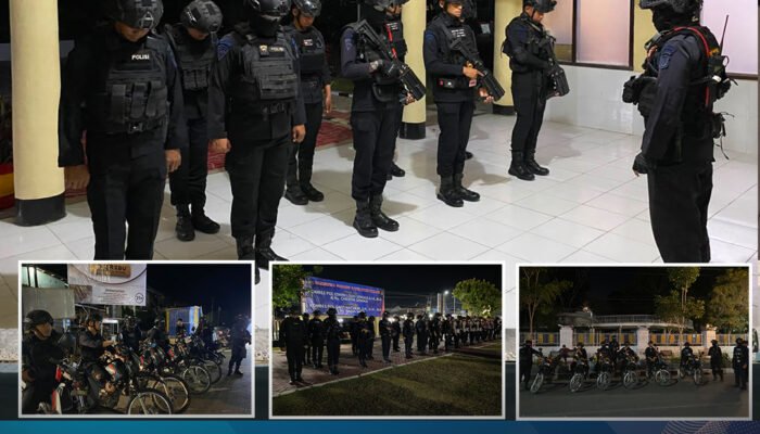 Patroli Malam di Jam Rawan, Satbrimob Polda Sultra Hadir Jaga Keamanan Kota Kendari