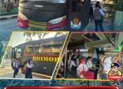 Wujud Kepedulian kepada Pelajar, Brimob Sultra Antar Anak Sekolah Melalui Bus Brimob Gratis di Kota Kendari