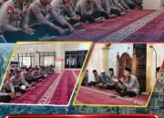 Perkuat Iman dan Integritas, Personel Satbrimob Polda Sultra Laksanakan Binrohtal di Masjid At-Taqwa