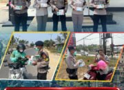Peduli Warga Terdampak Asap Karhutla, Seksi Kesjas Satbrimob Polda Sultra Bagikan Masker di Kota Kendari