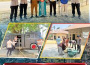 Ringankan Dampak Kemarau Panjang, Satbrimob Polda Sultra Salurkan Air Bersih kepada Warga Desa Aoma