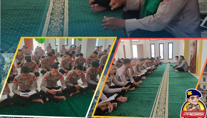 Personel Batalyon B Pelopor Satbrimob Polda Sultra Tingkatkan Keimanan melalui Kegiatan Binrohtal