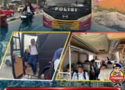 Bus Brimob Gratis Antar Pelajar ke Sekolah, Wujud Kepedulian Satbrimob Polda Sultra terhadap Pendidikan