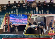 Dukung Pengamanan Kunjungan Kementerian dan Lembaga, Gegana Brimob Polda Sultra Laksanakan Sterilisasi di Hotel Claro Kendari